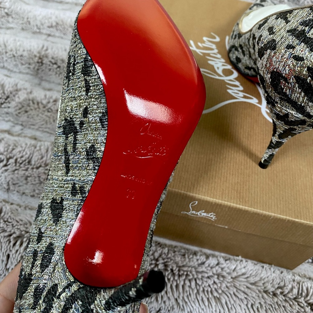 NIB❗️Christian Louboutin Silver Lurex Clare 80 Pumps - Picture 6 of 11